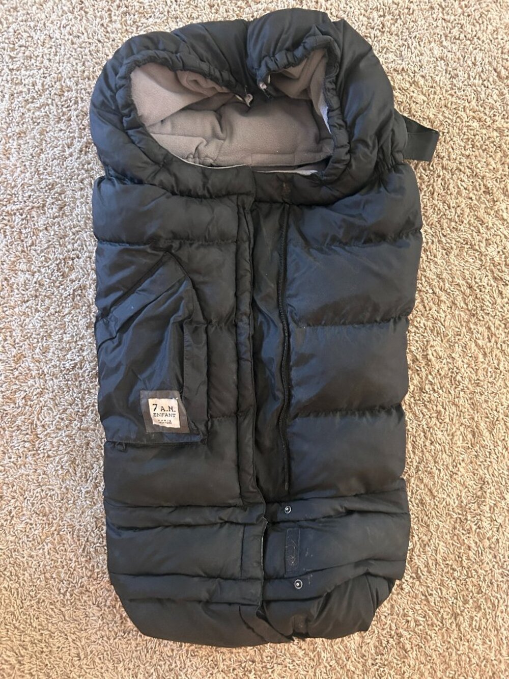 7AM Enfant Blanket 212 Stroller Bunting in Black